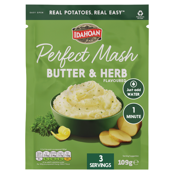 Idahoan Perfect Mash Butter & Herb Flavoured 109g