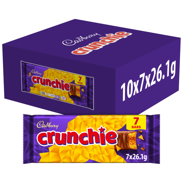 Cadbury Crunchie Chocolate Bar 7x26.1g (182.7g)