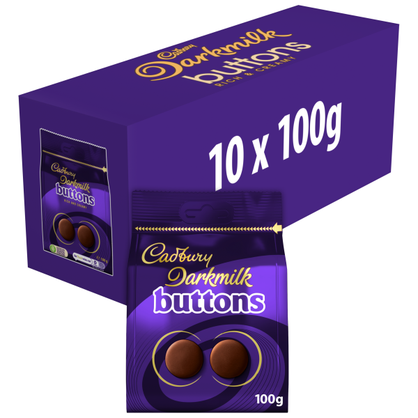 Cadbury Dark Milk Buttons Chocolate Bag 100g
