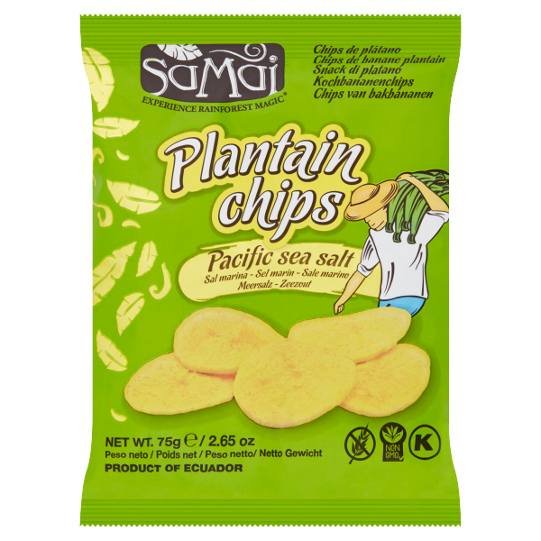 Samai Plantain Chips Pacific Sea Salt 75g
