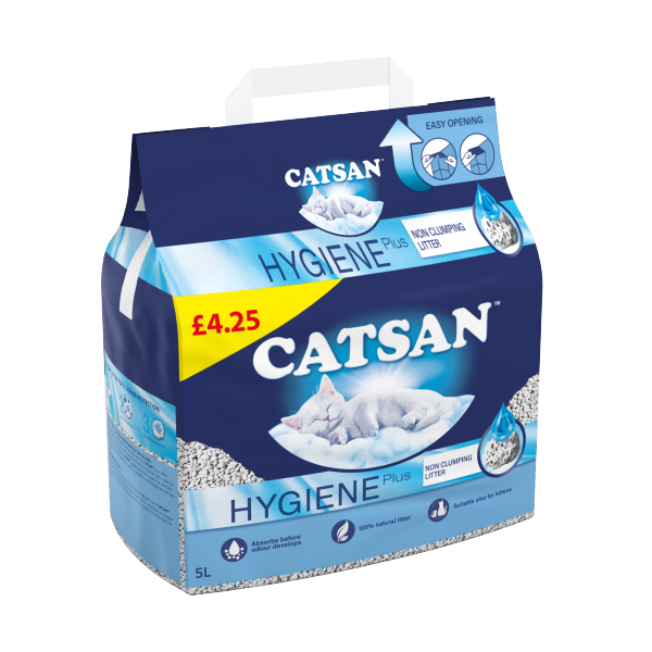 Catsan Hygiene NonClumping Odour Control Cat Litter 5L PMP £4.25 We