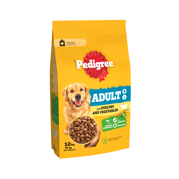 Pedigree Complete Adult Dry Dog Food Poultry and Vegetables 12kg