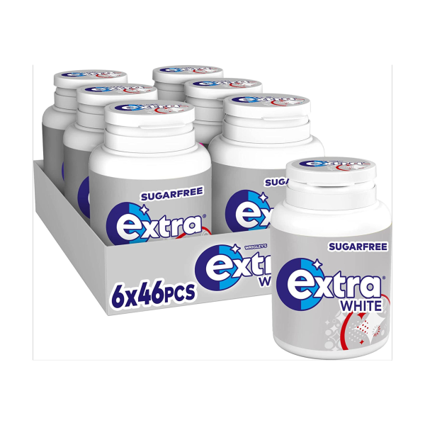 Extra White Sugarfree Chewing Gum Bottle 46 Pieces