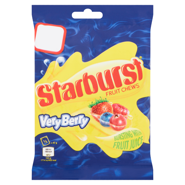Starburst Very Berry Fruit Chews Sweets Treat Bag 141g We Get Any Stock