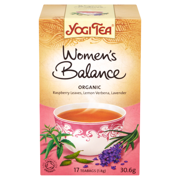 Yogi Tea Women’s Balance Organic Raspberry Leaves, Lemon Verbena, Lavender 17 Teabags 30.6g