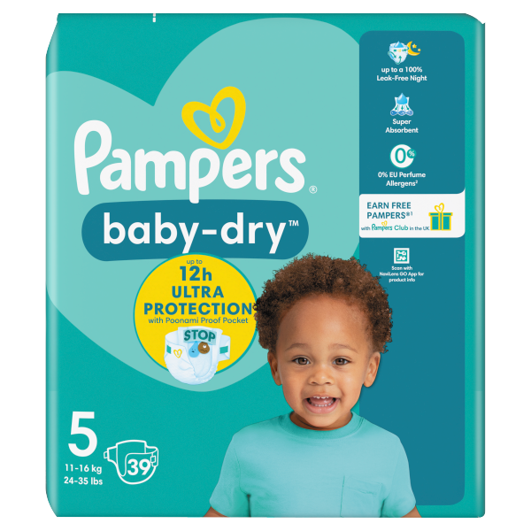 Pampers Baby-Dry Pants Size 5 Carry Pack 21 Nappies : : Baby