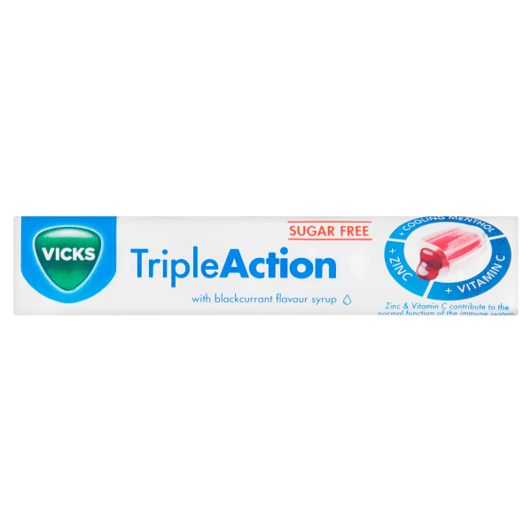 Vicks TripleAction with Blackcurrant Flavour Syrup 42g
