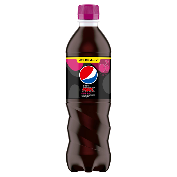 Pepsi Max Cherry No Sugar Cola Bottle 600ml