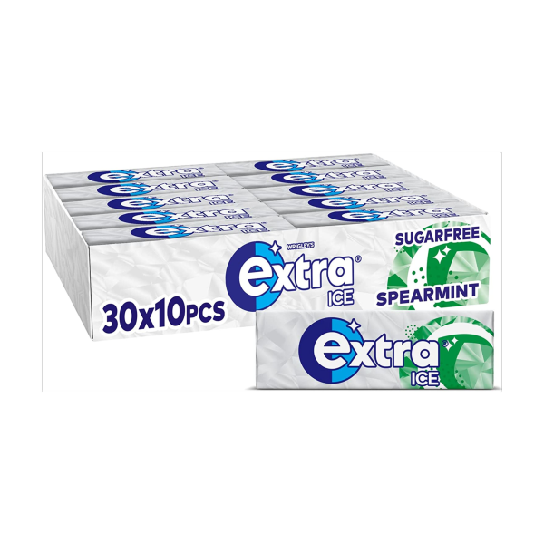 Extra Ice Spearmint Sugarfree Chewing Gum 10 Pieces