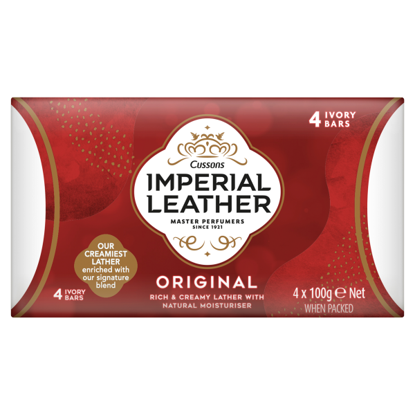 IMPERIAL LEATHER Original Ivory Bars 4 x 100g - We Get Any Stock