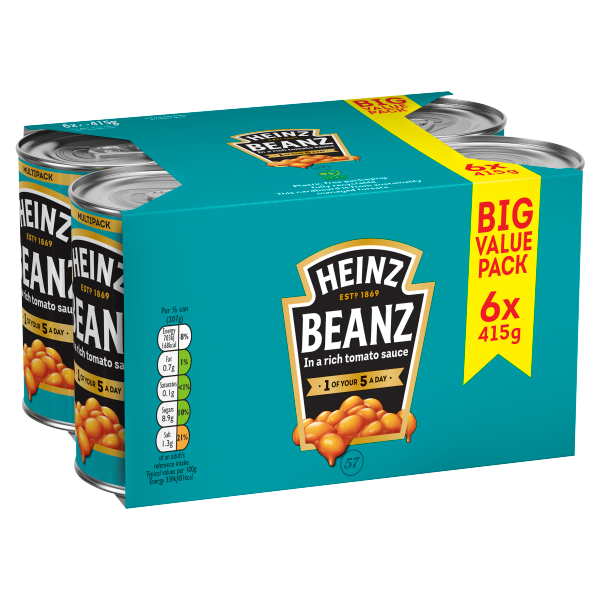 Heinz Beanz in a Rich Tomato Sauce 6 x 415g