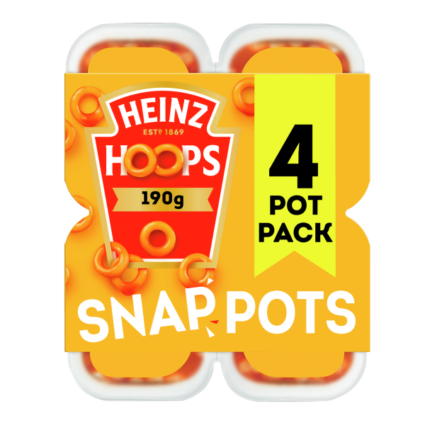 Heinz Hoops Snap Pots 4 x 190g (760g)