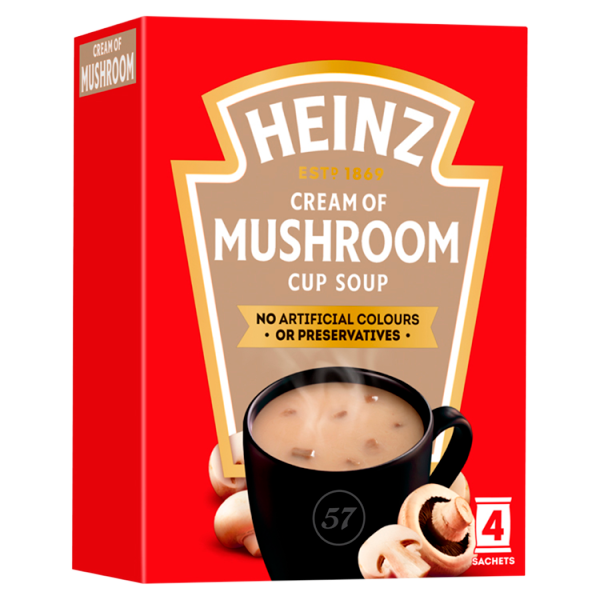 Heinz Cream of Mushroom Cup Soup 4 x 17.5g (70g)