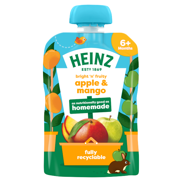 Heinz Apple & Mango Fruit Pouch 100g
