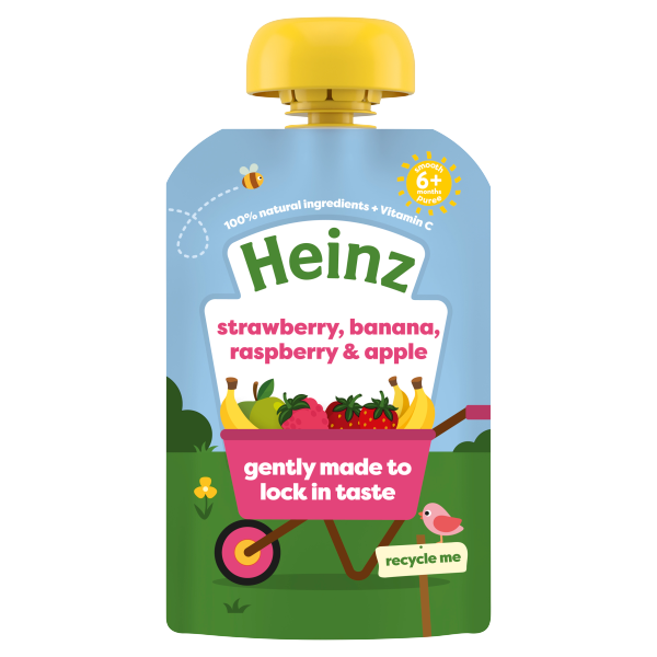 Heinz Strawberry, Banana, Raspberry & Apple Fruit Pouch 100g