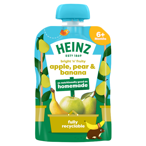 Heinz Apple, Pear & Banana Fruit Pouch 100g
