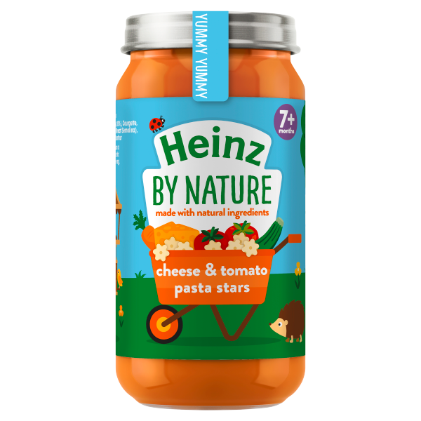 Heinz 7+ months By Nature Cheese and Tomato Pasta Stars 200g