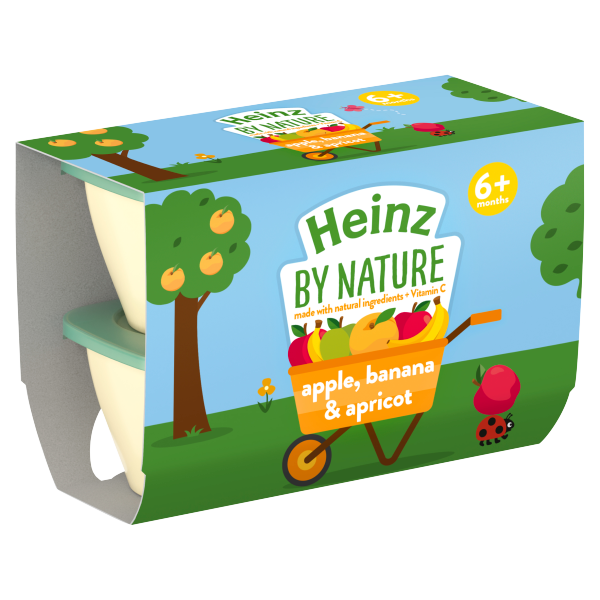 Heinz Apple Banana & Apricot Pot 4x100g