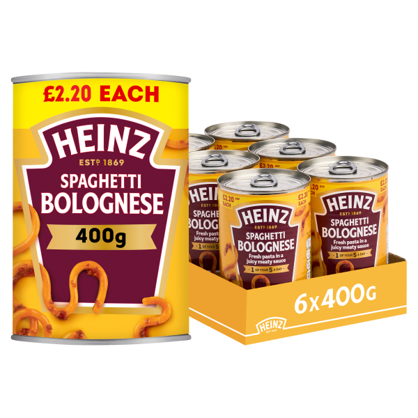 Heinz Spaghetti Bolognese Pmp £2.20 400g