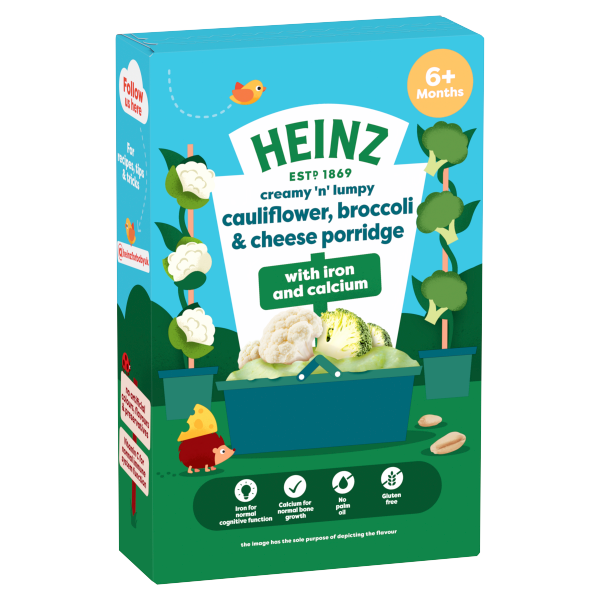 Heinz Cauliflower, Broccoli & Cheese Porridge 6+ Months 125g
