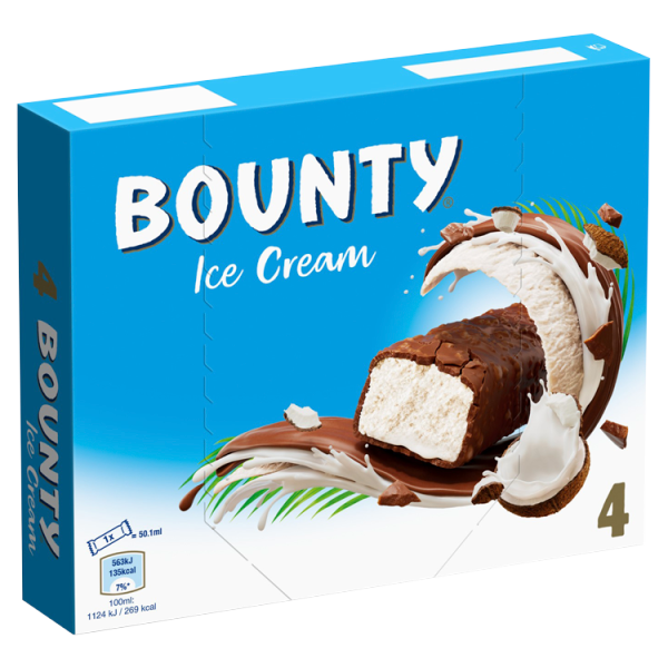 Bounty Ice Cream Bar 4pk