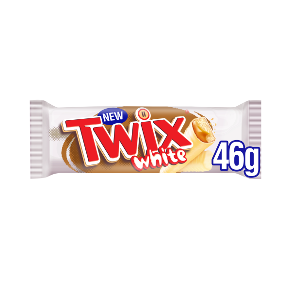 Twix Caramel & White Chocolate Fingers Biscuit Snack Bar 46g