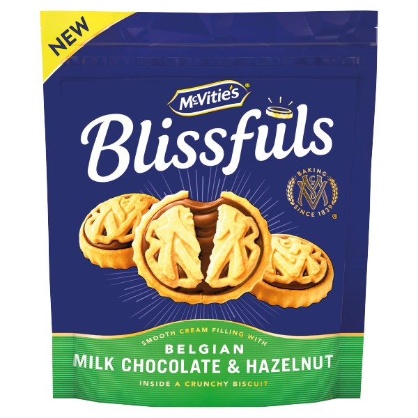 McVitie's Blissfuls Belgian Milk Chocolate & Hazelnut Biscuits 228g