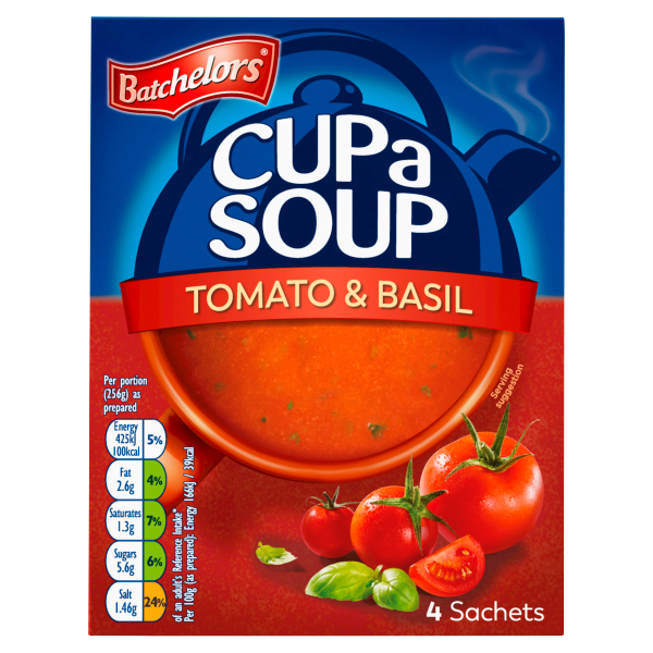 Batchelors 4 Cup a Soup Tomato & Basil 104g