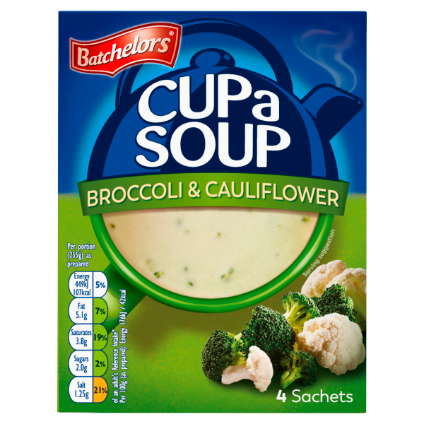 Batchelors 4 Cup a Soup Broccoli & Cauliflower 101g
