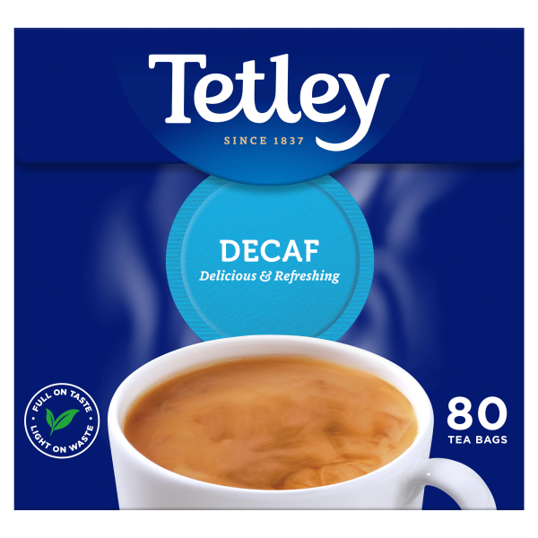 Tetley 80 Decaf Tea Bags 250g