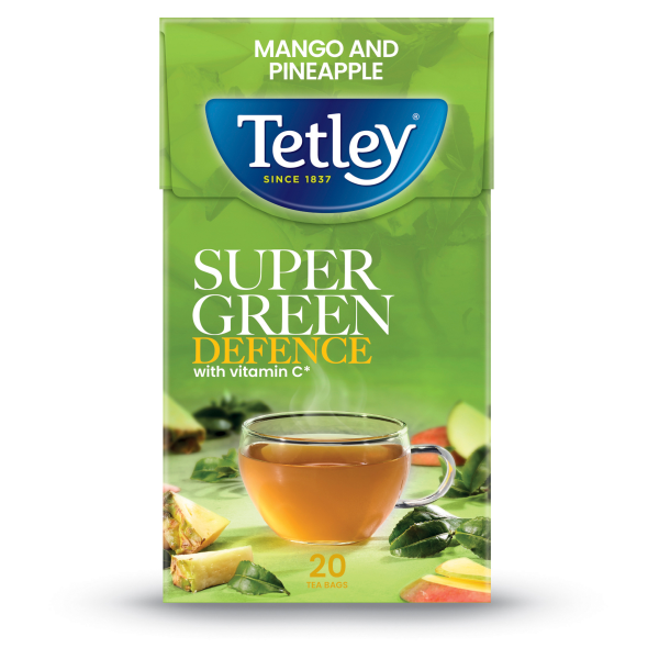 Tetley Super Green Tea Immune Tropical Tea Bags 20's