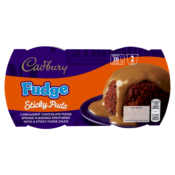 Cadbury Fudge Sticky Puds 2 x 95g