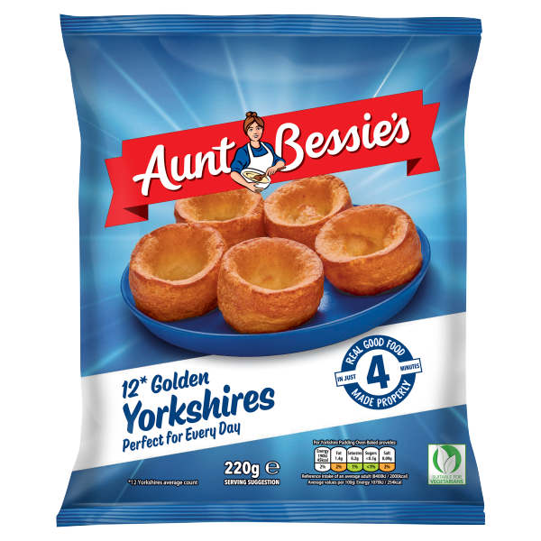 Aunt Bessie's 12 Golden Yorkshires Perfect for Everyday 220g