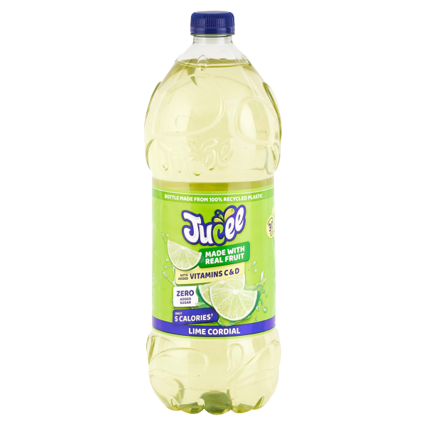 Jucee Zero Added Sugar Lime Cordial 1.5 Litre