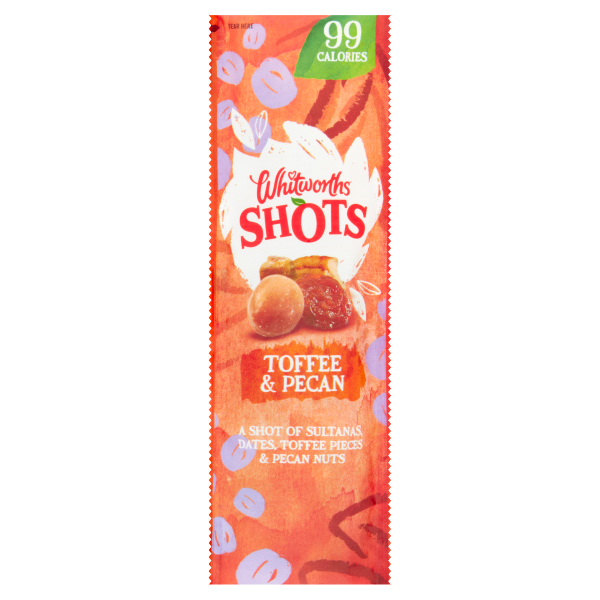 Whitworths Shots Toffee & Pecan 25g