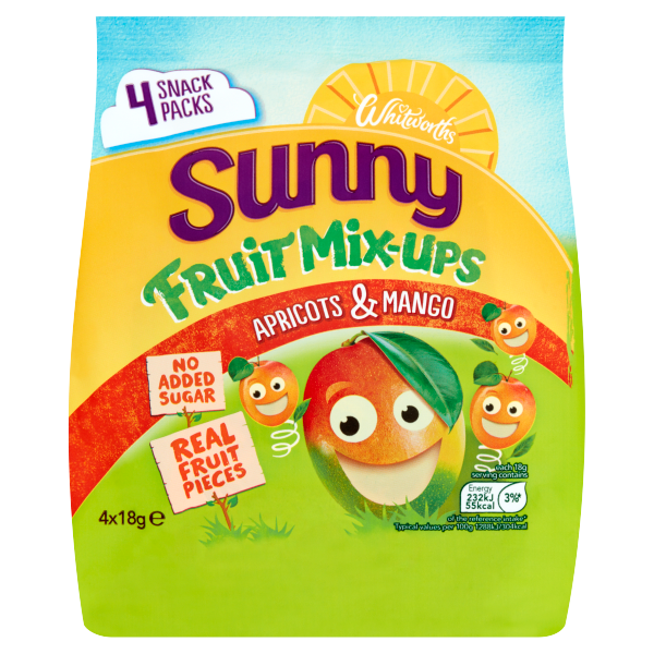 Whitworths Sunny Fruit Mix-Ups Apricots & Mango 4 x 18g