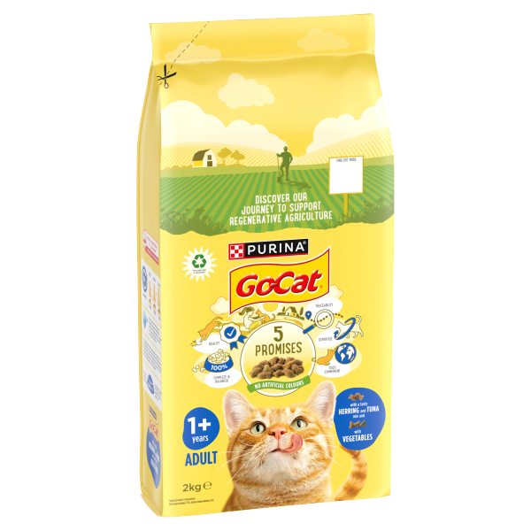 Go-Cat® with Herring and Tuna mix with Vegetables Dry Cat Food 2kg