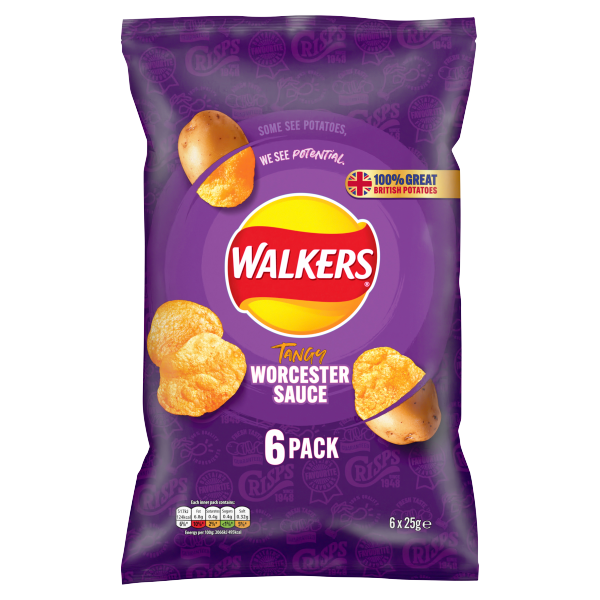 Walkers Oven Baked Sour Cream & Chive Multipack Snacks 6 x 25g We Get Any Stock