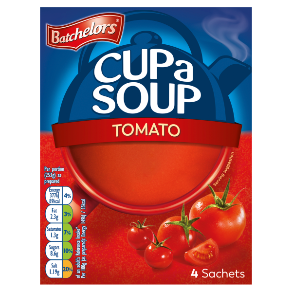 Batchelors Cup a Soup Tomato 4 Sachets 93g
