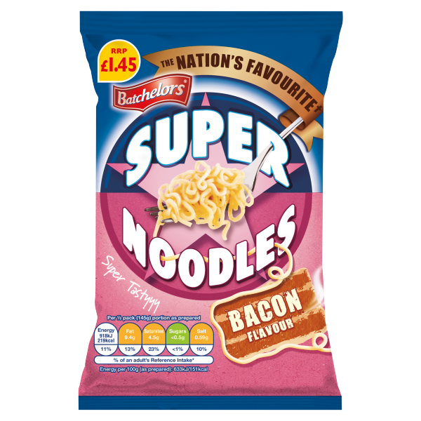 Batchelors Super Noodles Bacon Pmp £1.45 90g