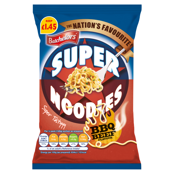 Batchelors Super Noodles Bbq Pmp £1.45 90g