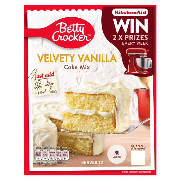 Betty Crocker Velvety Vanilla Cake Mix 425g