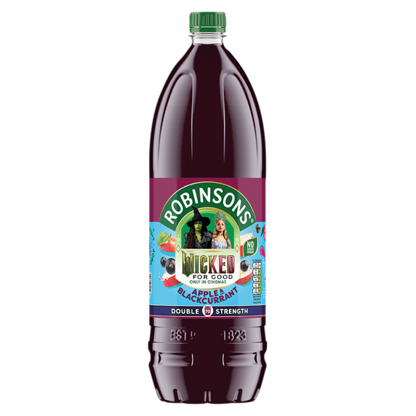 Robinsons Double Strength Apple & Blackcurrant No Added Sugar Fruit Squash 1.75L