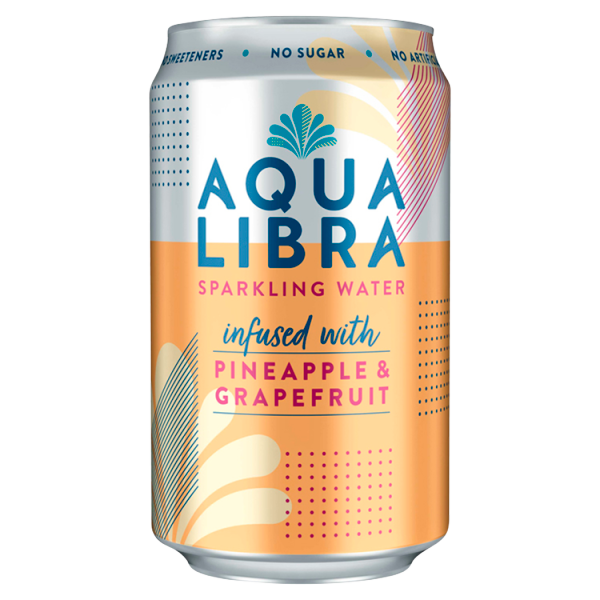 Aqua Libra Sparkling Water Infused with Pineapple & Grapefruit 330ml