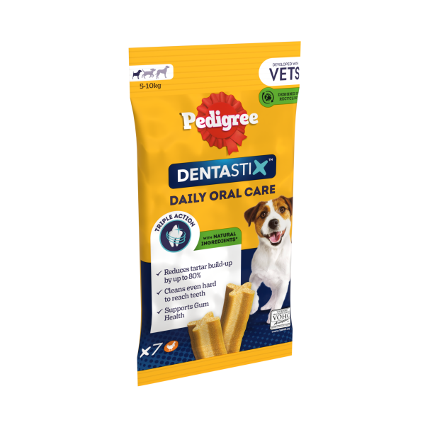 Pedigree Dentastix Daily Adult Small Dog Treats 7 x Dental Sticks 110g