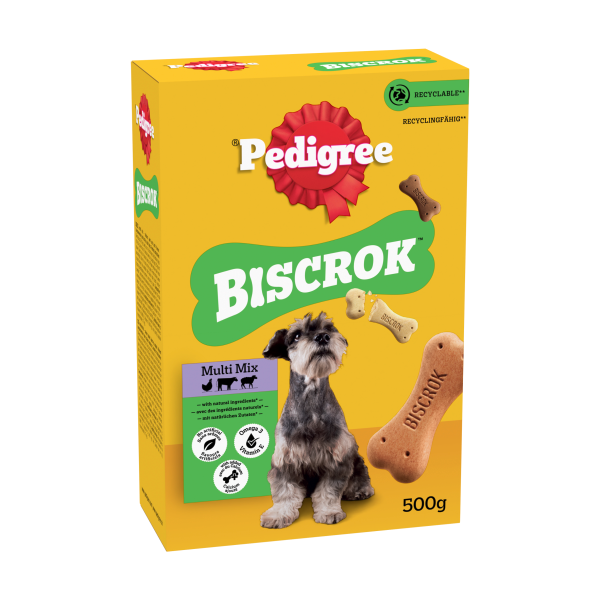 Pedigree Biscrok Adult Dog Treats Multi Mix Biscuits 500g