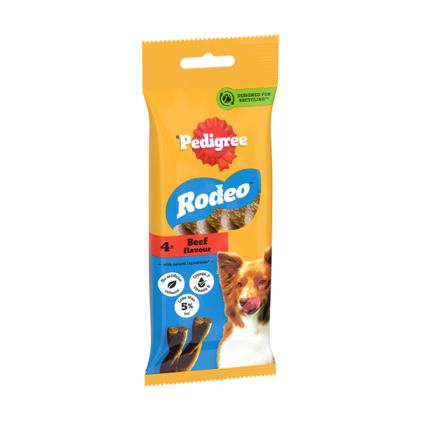 Pedigree Rodeo Adult Dog Treats Beef 4 Sticks 70g