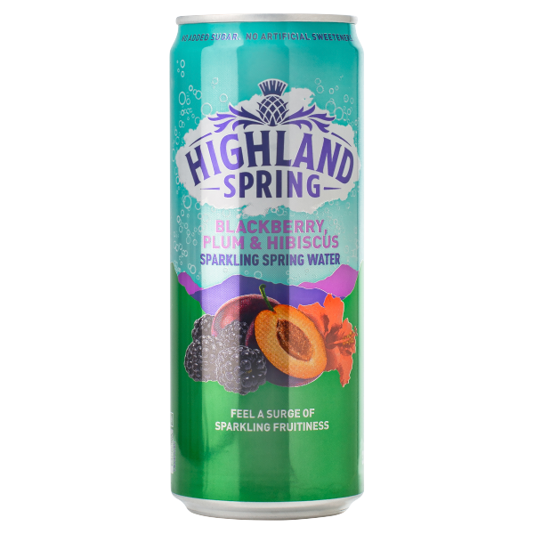 Highland Spring Blackberry, Plum & Hibiscus Sparkling Spring Water
