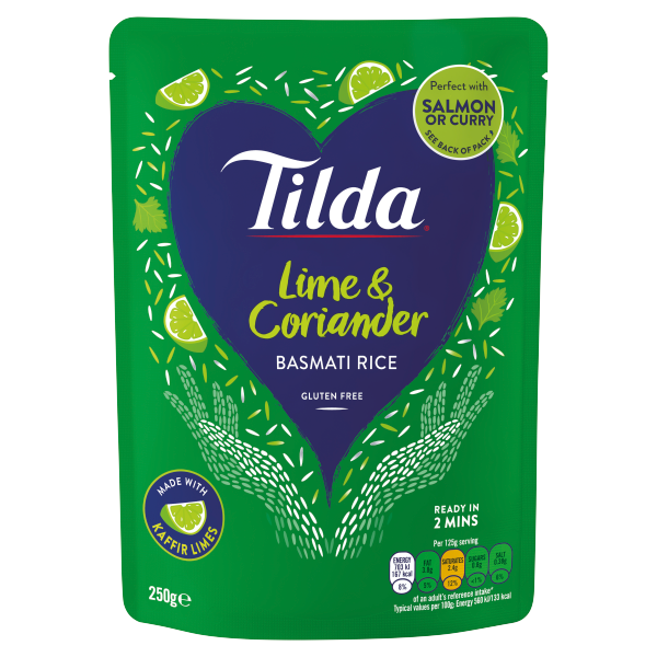 Tilda Microwave Lime and Coriander Basmati Rice 250g