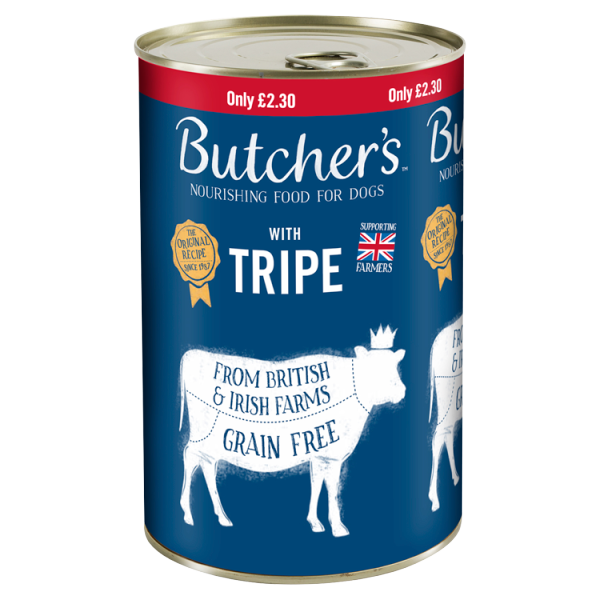 Butcher's Tripe Dog Food Tin PM£2.30 1200g